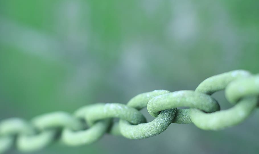 chains, link, green, connection, metal, connected, security HD wallpaper