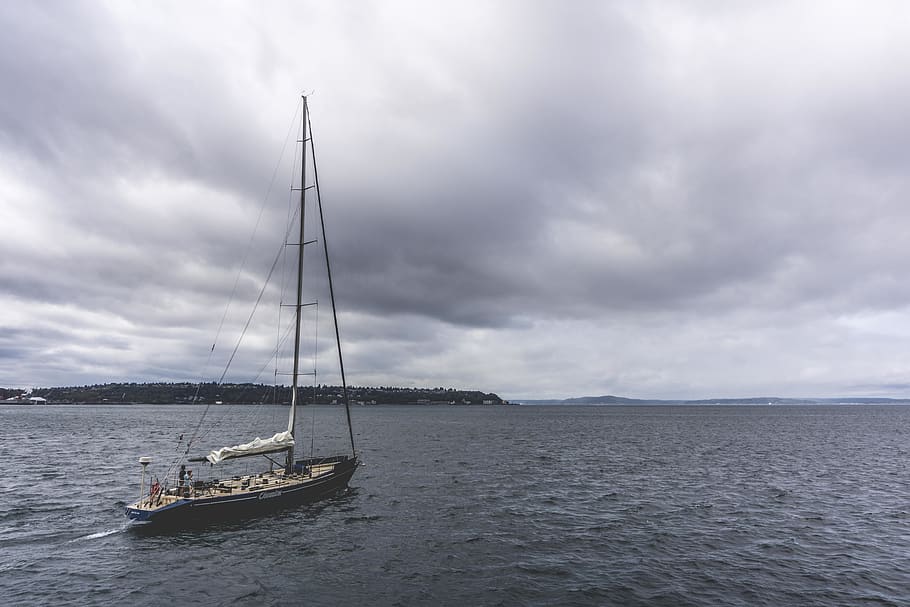 united states, seattle, sailboat, nautical vessel, cloud - sky HD wallpaper