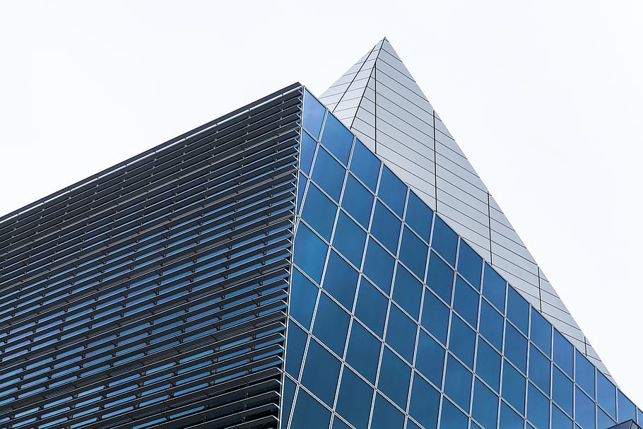 blue high rise building, minimal, structure, architecture, point HD wallpaper