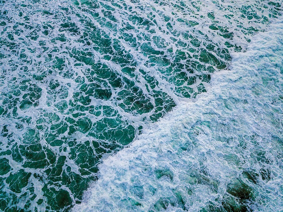 wavy ocean during daytime, sea, water, full frame, no people HD wallpaper