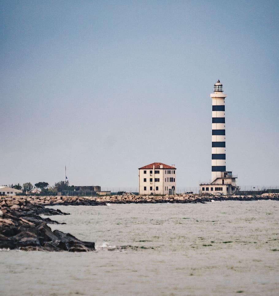 building, architecture, tower, lighthouse, beacon, wood, water HD wallpaper