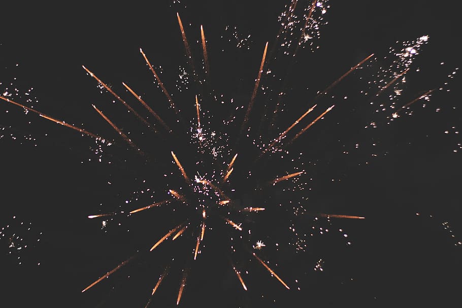 multicolored fireworks display, night, event, firework display HD wallpaper