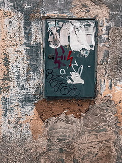 gray metal toolbox, wall, graffiti, art, mural, painting, brick HD wallpaper