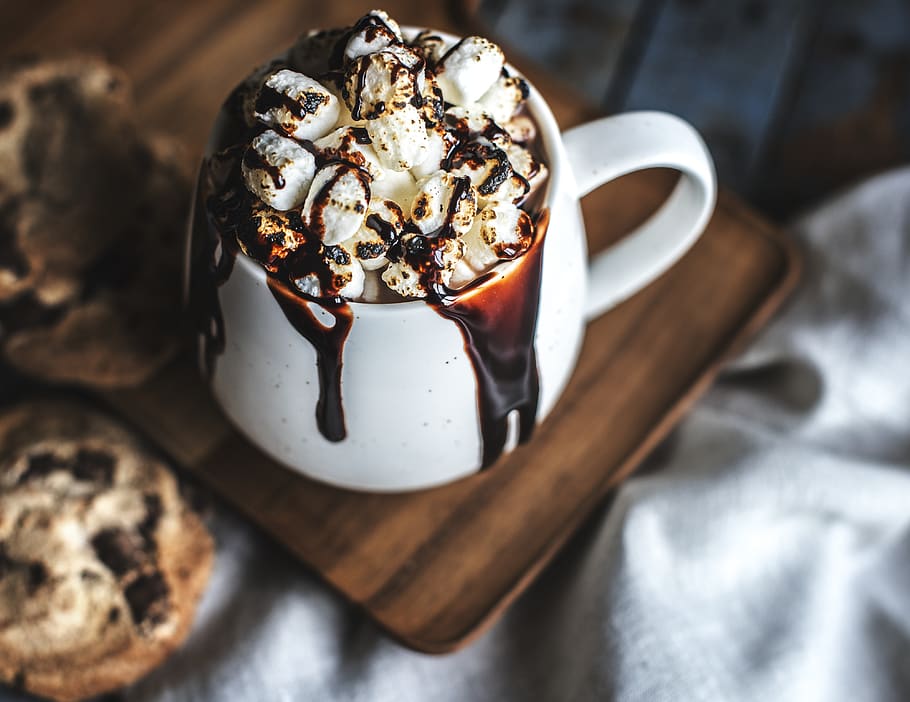 beverage, biscuit, cacao, chip, chocolate, chocolate chip cookies HD wallpaper