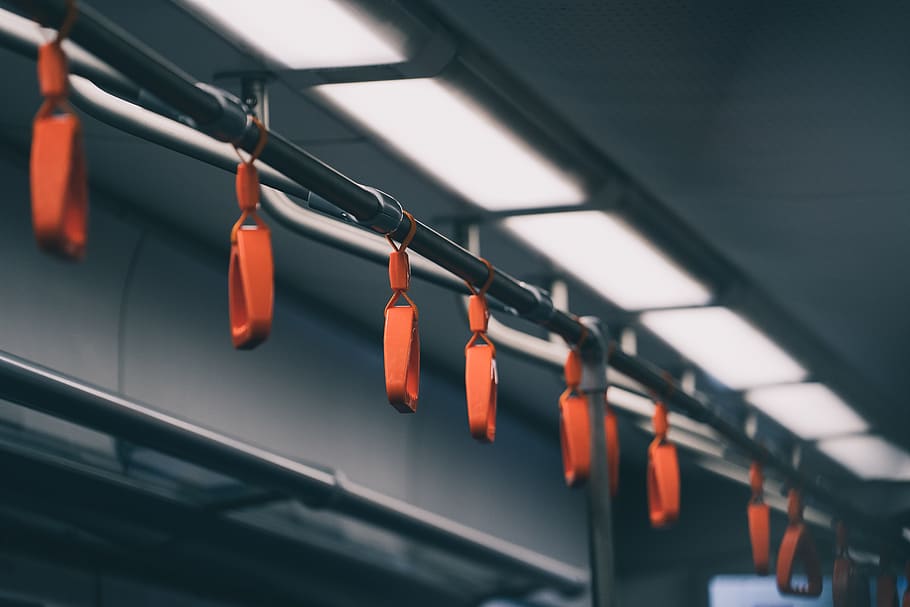 Orange Handle, car, color, handlebars, line, public transport HD wallpaper