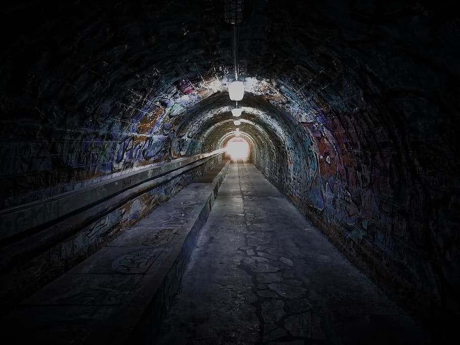 france, cerbère, direction, the way forward, tunnel, diminishing perspective HD wallpaper
