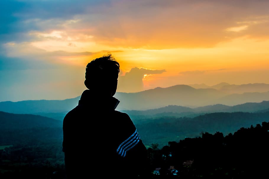 india, kodagu, light, clouds, sunset, hill stations, view, mountains HD wallpaper
