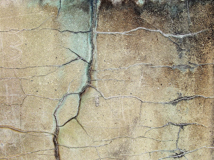 cracked brown concrete surface, flagstone, rock, outdoors, ground HD wallpaper