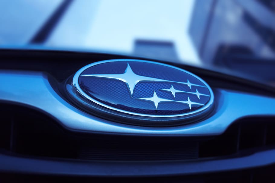 Hd Wallpaper Subaru Emblem Close Up Blue Technology Transportation Motor Vehicle Wallpaper Flare