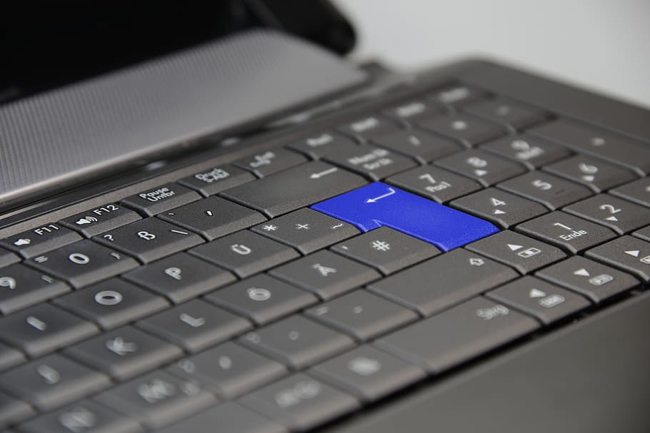 Black Laptop Computer, computer keyboard, hardware, keys, macro HD wallpaper
