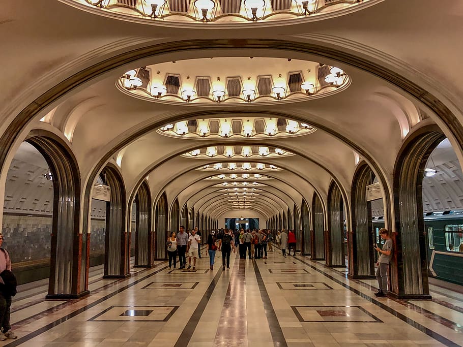 russia, moskva, butyrskiy val ulitsa, underground station, train station, HD wallpaper