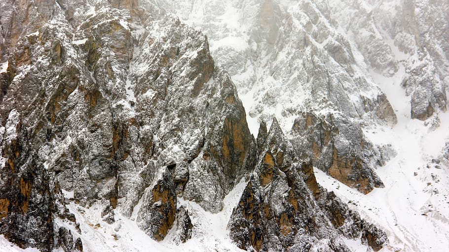 icy mountain scenry, nature, outdoors, mountain range, peak, ice HD wallpaper