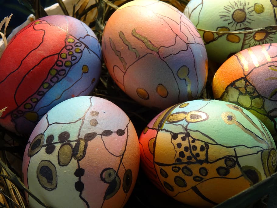 easter, egg, easter egg, osterkorb, happy easter, painted, colorful HD wallpaper