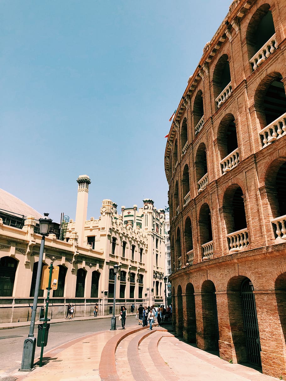 valencia, spain, station, bull, colosseum, toros, rodeo, plaza de toros HD wallpaper