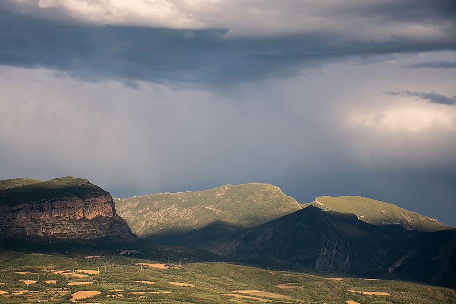 Landscape Photo of Green Moutains, clouds, daylight, daytime HD wallpaper