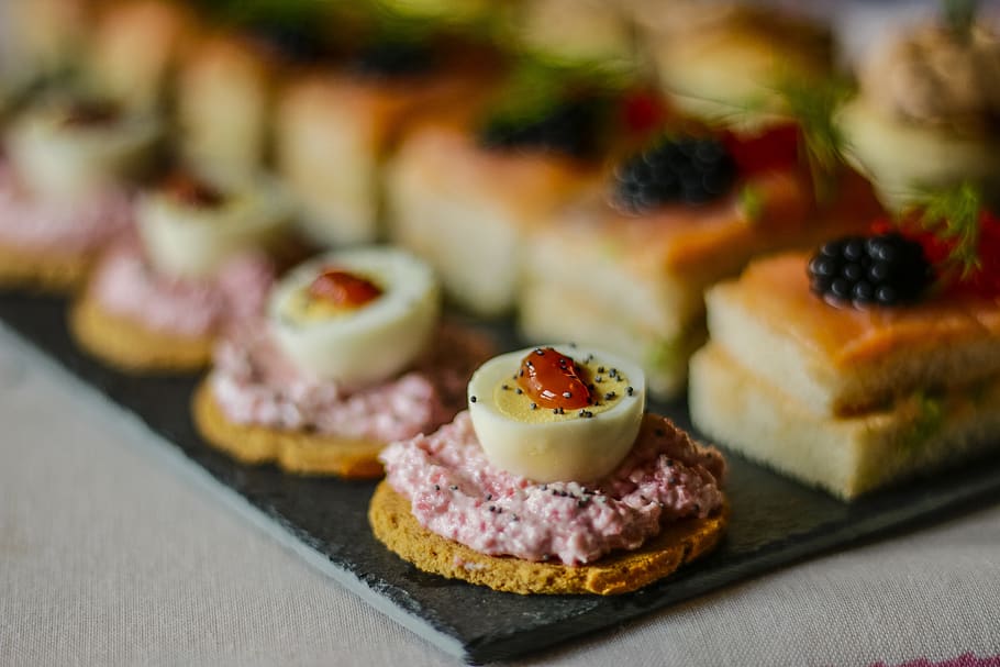 food, canapes, bread, couch, incoming, dish, top, toasts, mushrooms HD wallpaper