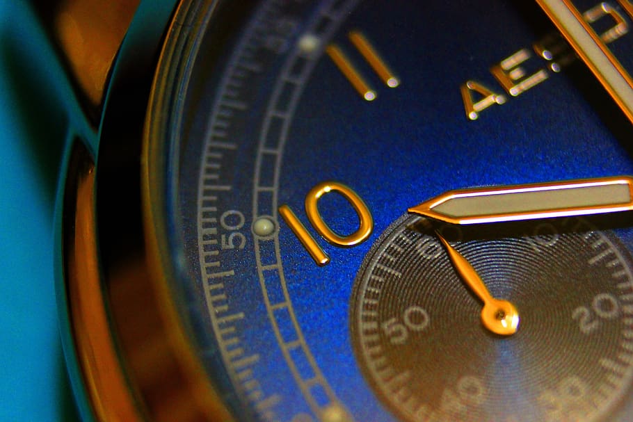 watch, ten, blue, dial, chronograph, classic, style, 10, clock HD wallpaper