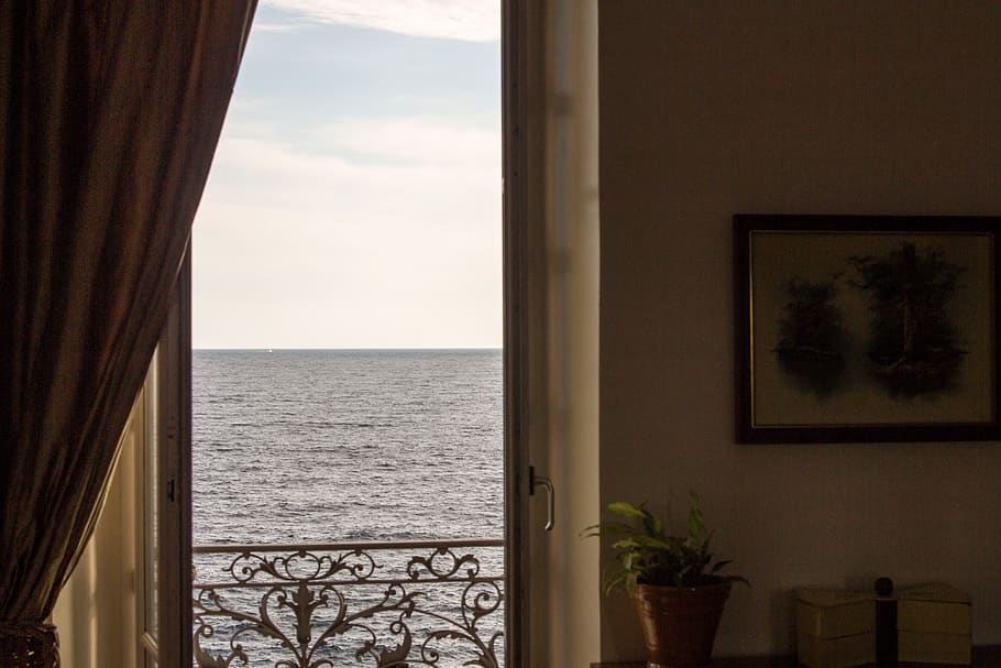 france, nice, apartment, view, house, landscape, sun, ocean HD wallpaper