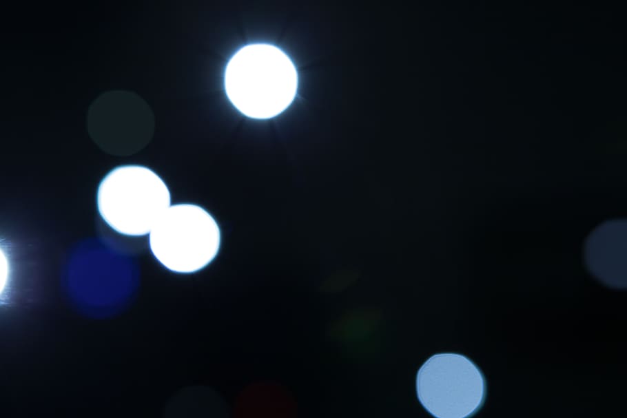 Bokeh Photography of Blue and White Lights, defocused, illuminated HD wallpaper