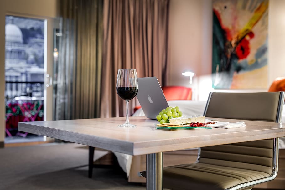 Hotel Room, various, hotels, table, wine, alcohol, food and drink HD wallpaper