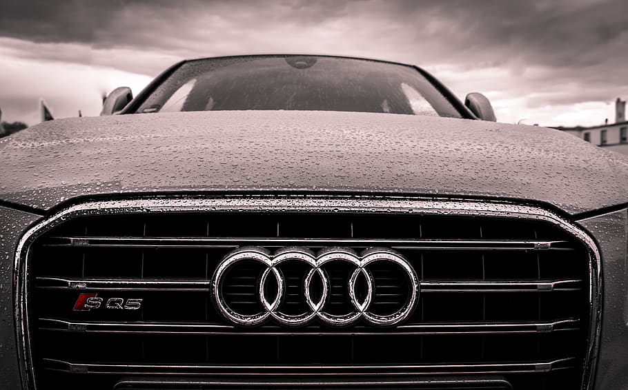 Audi Black and Chrome Grille, audi car, automobile, automotive, HD wallpaper