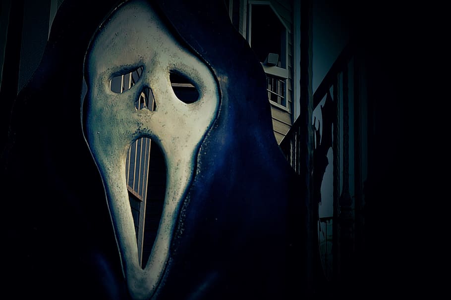 ghost, creepy, scary, halloween, haunted, mask, horror, scare, HD wallpaper