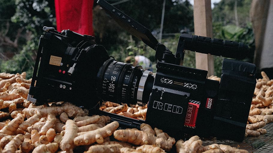 black DSLR camera, electronics, camera lens, digital camera, person HD wallpaper