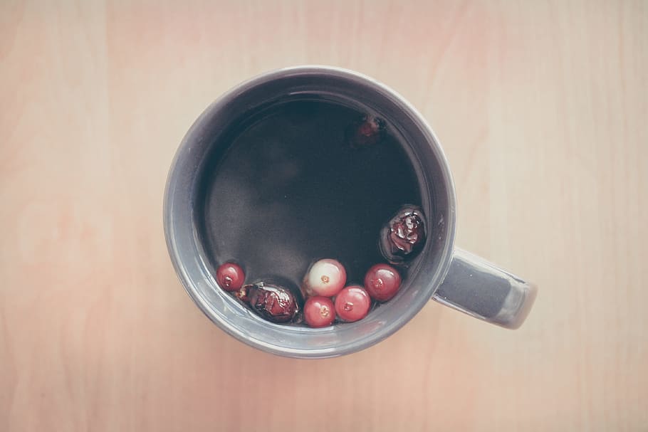 mug, berries, object, fruit, food, food and drink, healthy eating HD wallpaper