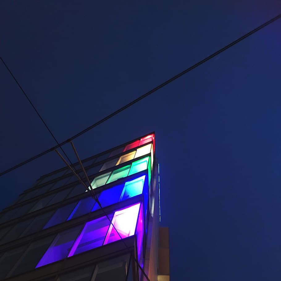 manchester, united kingdom, gay, architecture, lights, neon, HD wallpaper