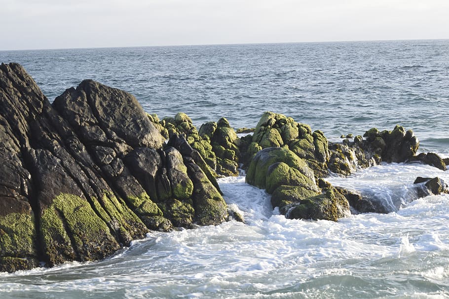 sea, exappiah, ocean, water, rock, beauty in nature, scenics - nature HD wallpaper
