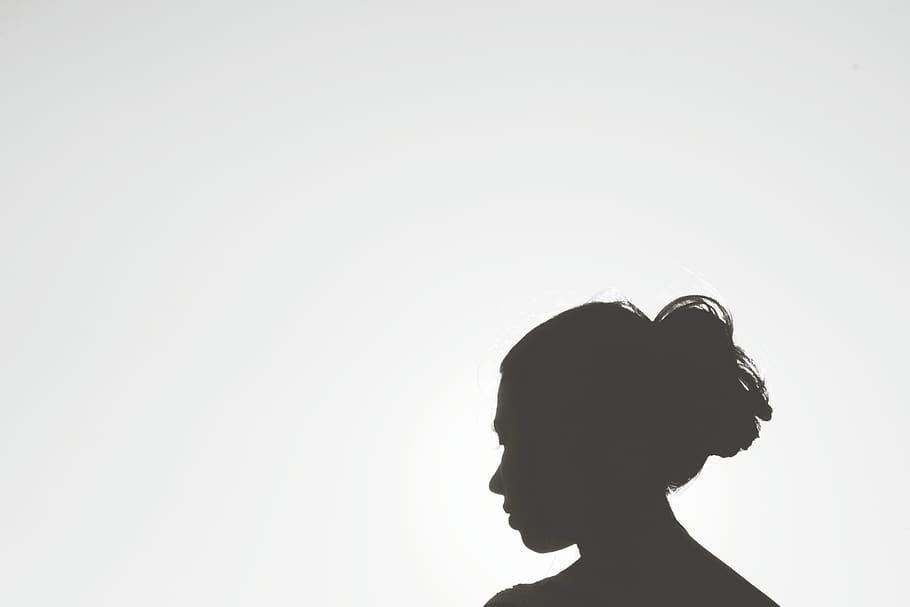 silhouette, human, person, pretoria, south africa, hair, black and white, HD wallpaper