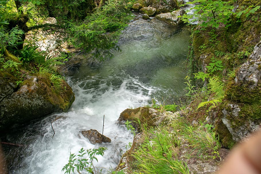 waterfall, landscape, river, nature, stream, outdoors, scenic HD wallpaper