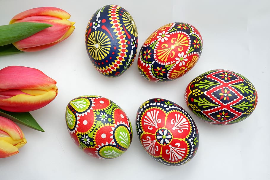 sorbian easter eggs, easter egg sorbian, colorful sorbian easter eggs, HD wallpaper