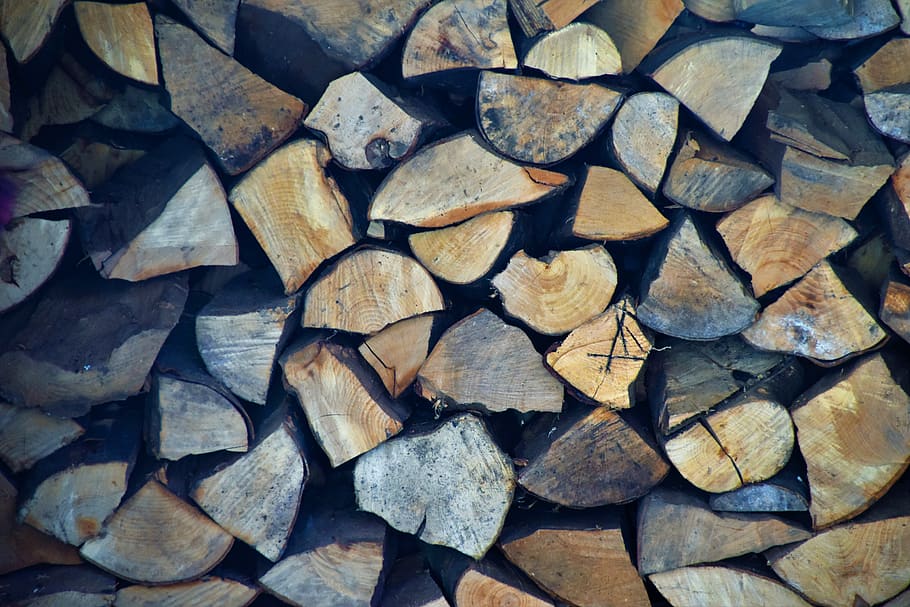 firewood lot, lumber, am hafen 53, glückstadt, germany, texture HD wallpaper