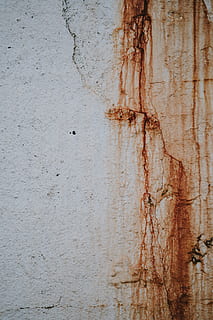 rust coming from white concrete, stain, steel, texture, slate HD wallpaper
