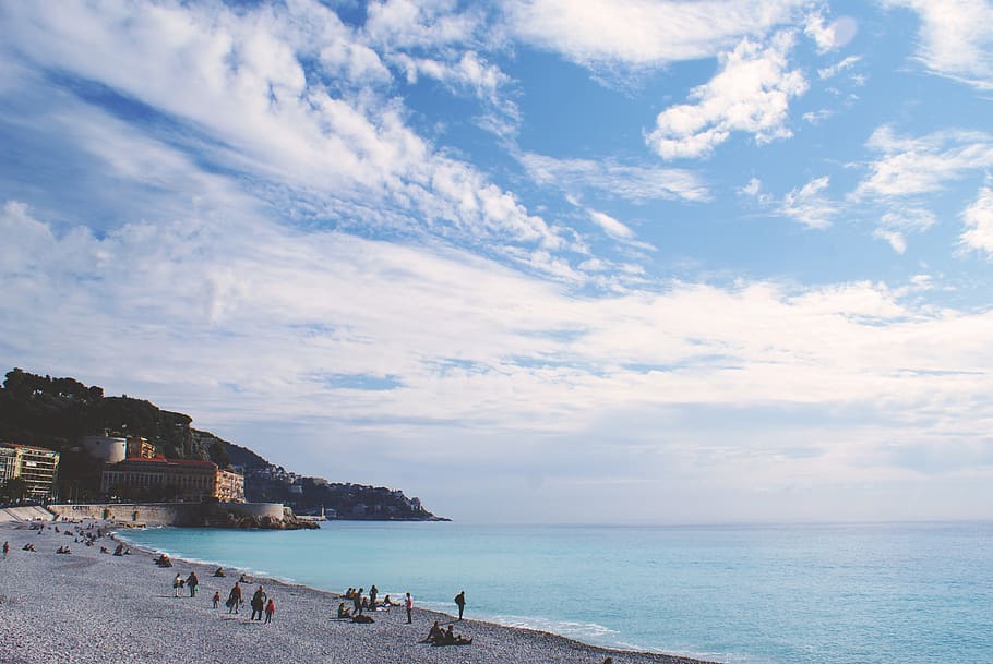 sky, sea, water, cloud - sky, beach, scenics - nature, beauty in nature HD wallpaper