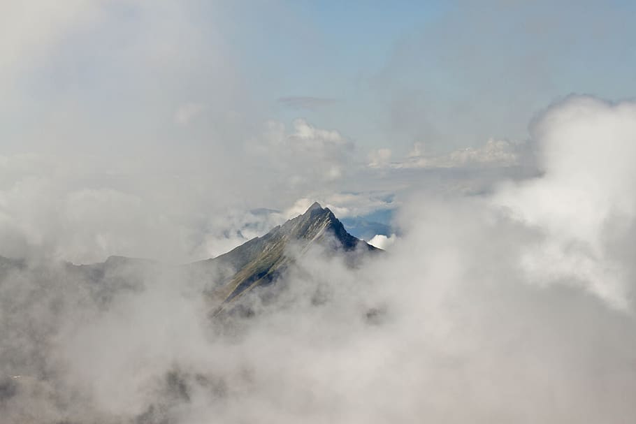 mountain, summit, landscape, nature, mountains, mountaineering HD wallpaper