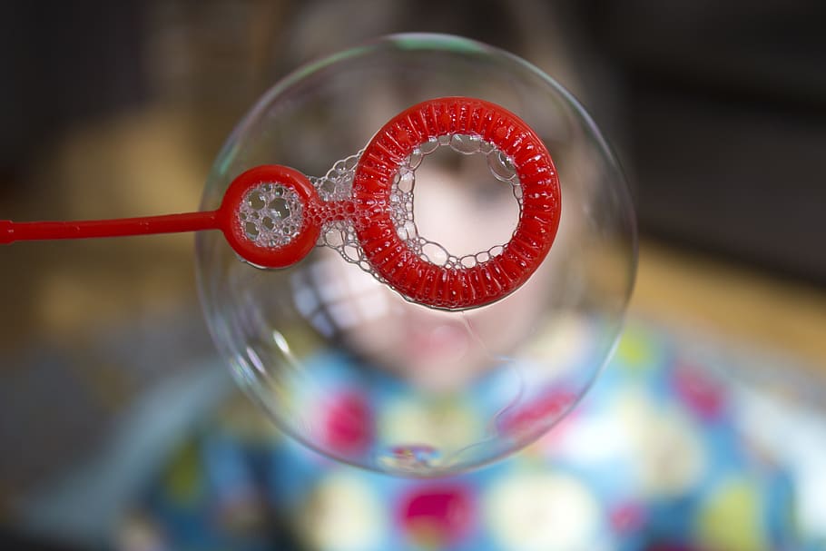Selective Focus Photography Bubble, macro, soap, focus on foreground HD wallpaper
