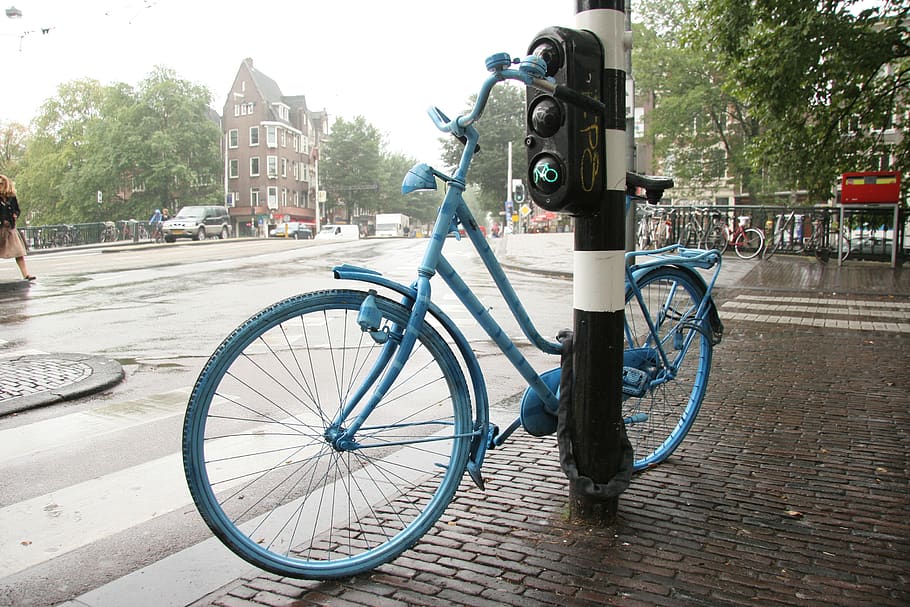 netherlands, amsterdam, transportation, city, bicycle, land vehicle HD wallpaper