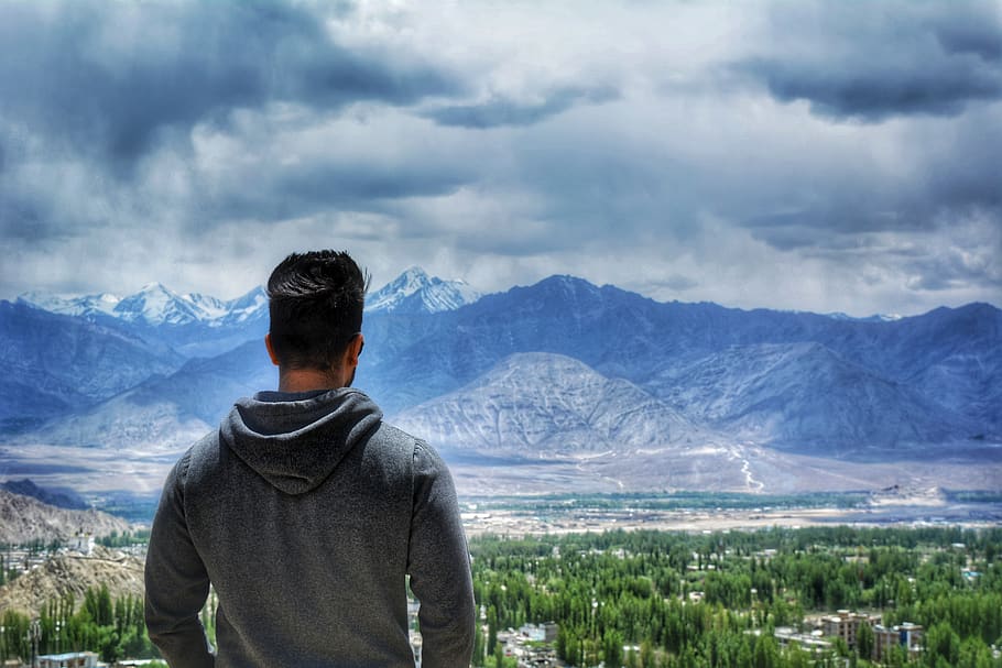 mountain, cloud - sky, mountain range, rear view, scenics - nature HD wallpaper