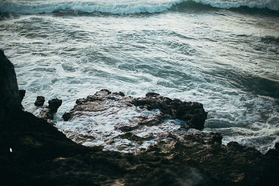 mexico, tulum, waves, ocean, rocks, nature, caribbean, sea HD wallpaper