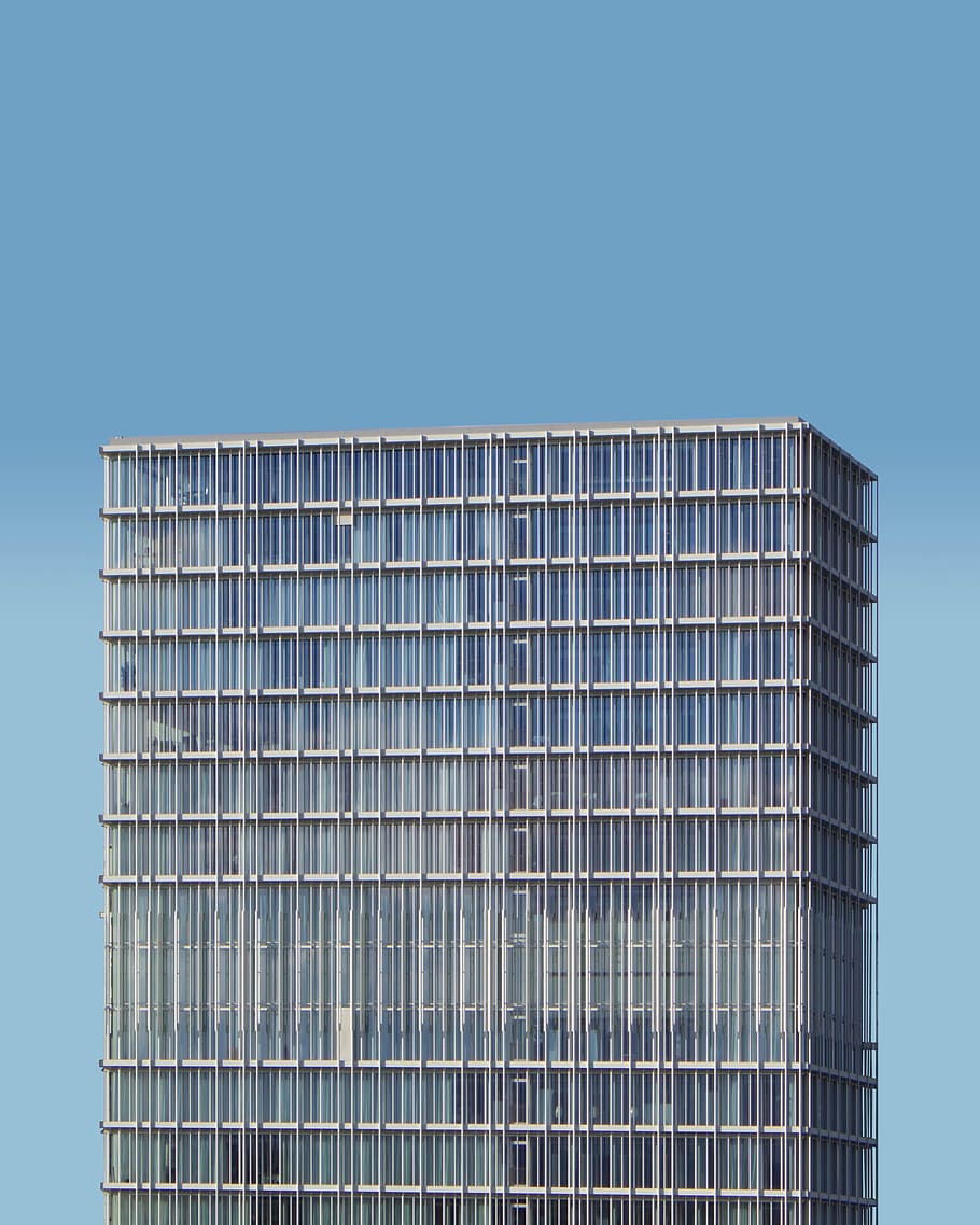 gray high-rise building, built structure, sky, clear sky, building exterior HD wallpaper