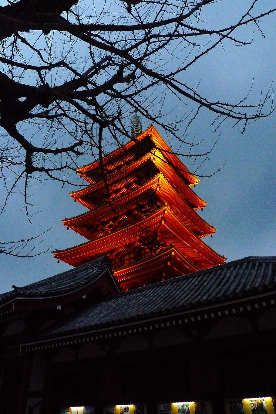 japan, taito, asakusa, temple, built structure, architecture, HD wallpaper