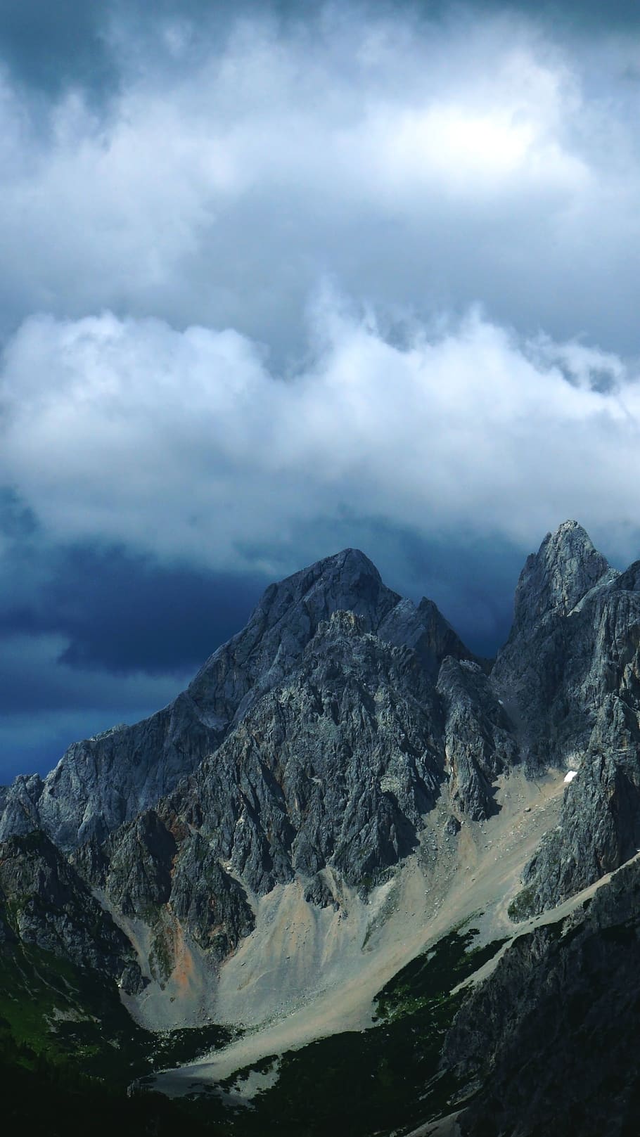 gray mountain, crest, outdoors, nature, mountain range, peak HD wallpaper