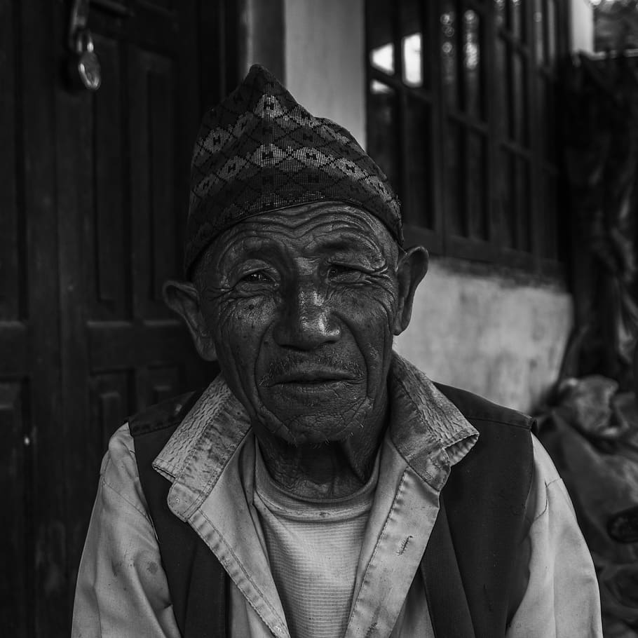 nepal, jhor mahankal, black and white, urban, country side, HD wallpaper