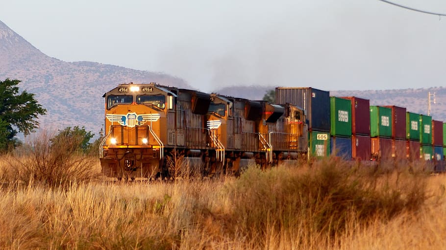 train, transport, american, commodity, cars, rails, nature HD wallpaper