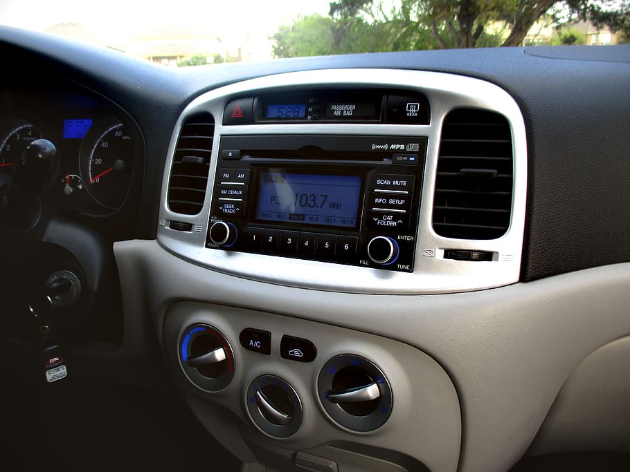 car, radio, mode of transportation, motor vehicle, car interior HD wallpaper