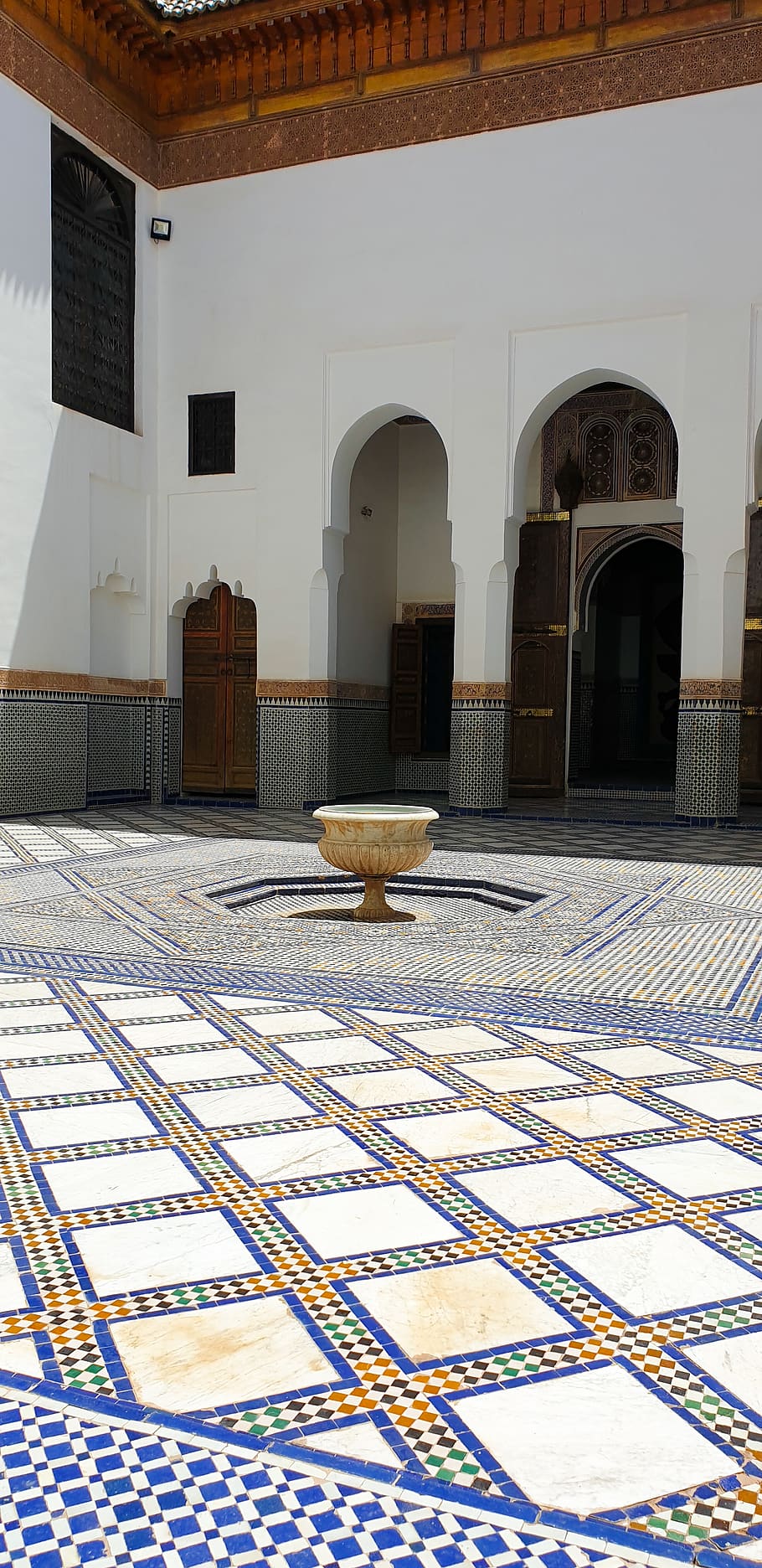 flooring, architecture, flagstone, building, morocco, marrakech, HD wallpaper