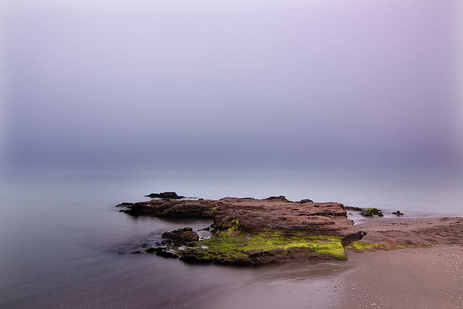 sea, ocean, blue, water, nature, beach, coast, shore, rock HD wallpaper