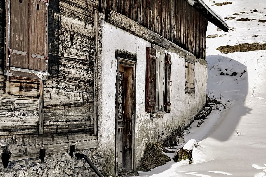 house, old, lapsed, masonry, rustic, rural, hut, barn, farm HD wallpaper